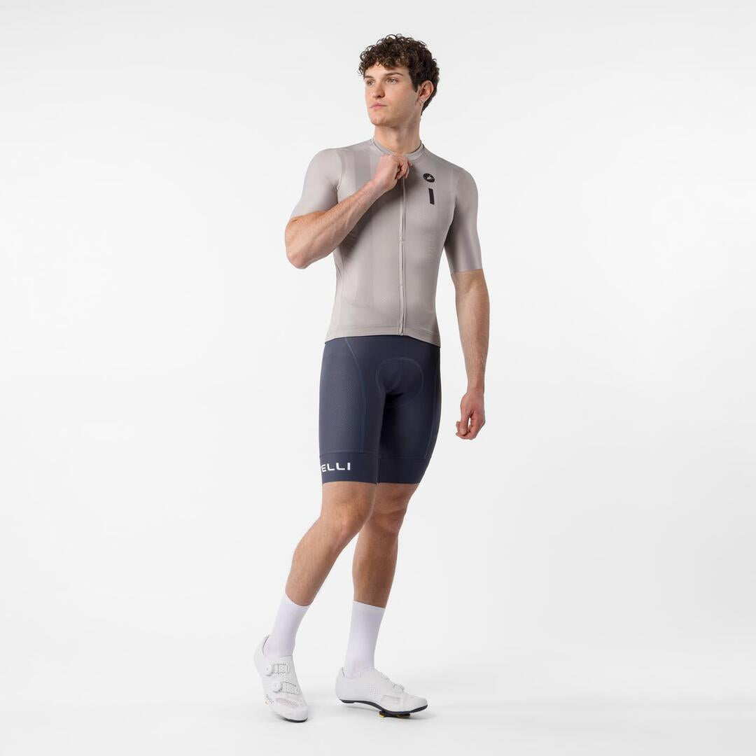 Castelli Men's Drittone Logo Short Sleeve Bike Jersey clay
