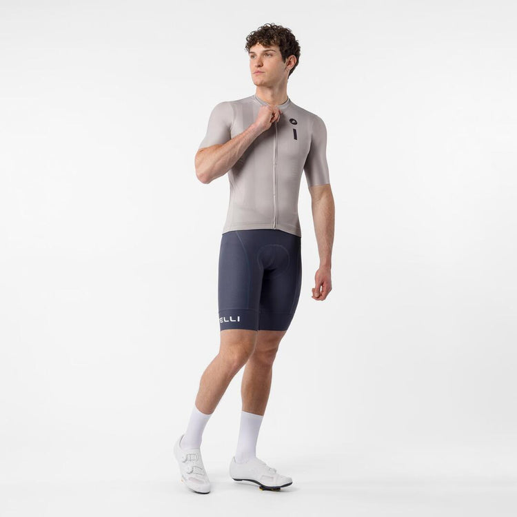 Castelli Men's Drittone Logo Short Sleeve Bike Jersey clay