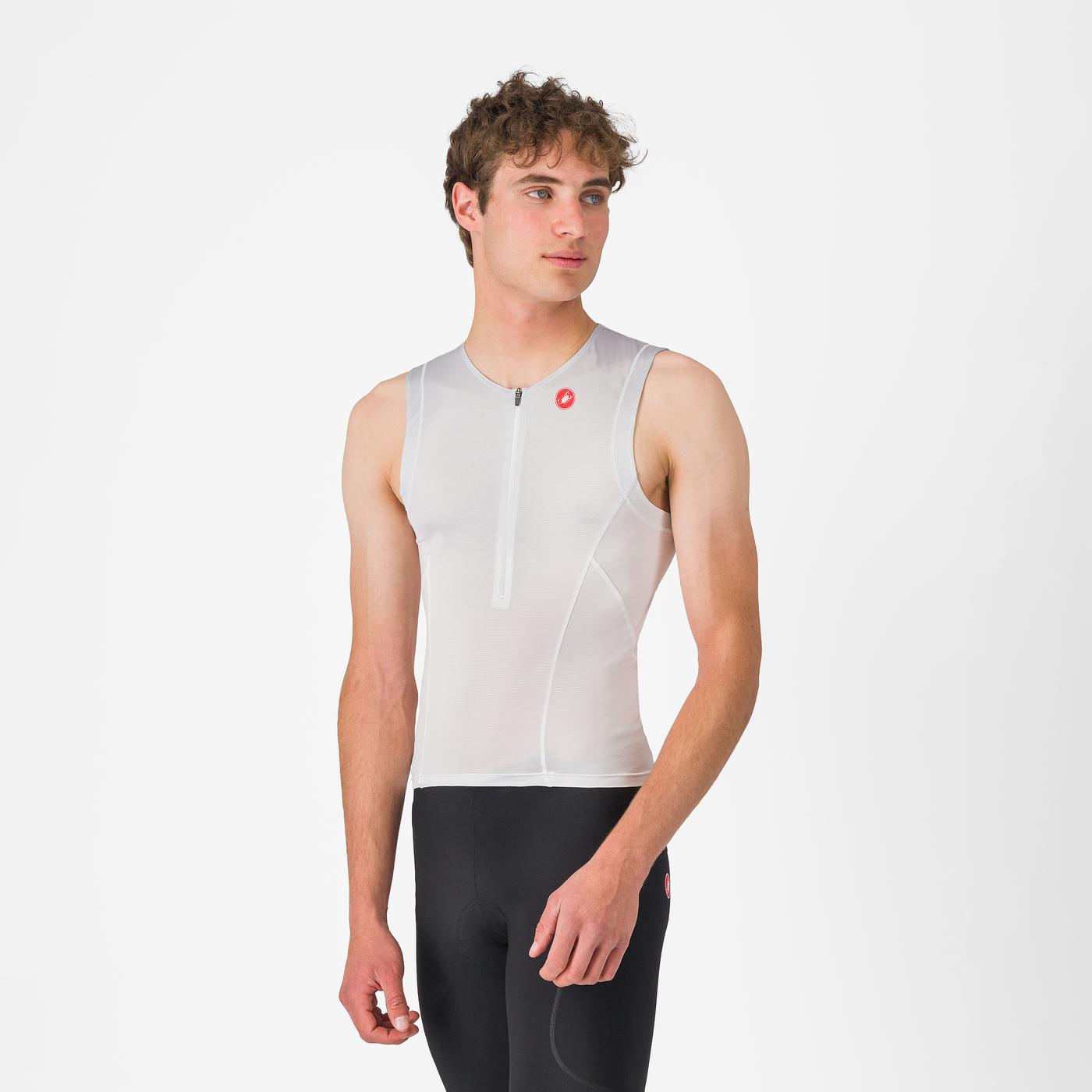 Castelli Men's Free Speed 3 Tri Top white/grey