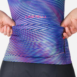 Castelli Women's Cosmic Vortex Short Sleeve Bike Jersey multicolor ultraviolet rose