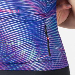 Castelli Women's Cosmic Vortex Short Sleeve Bike Jersey multicolor ultraviolet rose