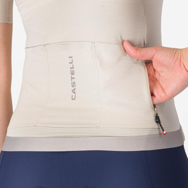 Castelli Women's Espresso 2 Short Sleeve Bike Jersey silver moon