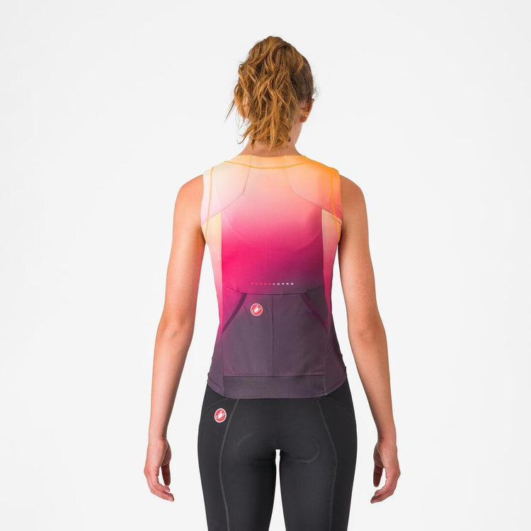 Castelli Women's Free 3 Tri Top DARK NIGHT SHADE/VIVID ORANGE