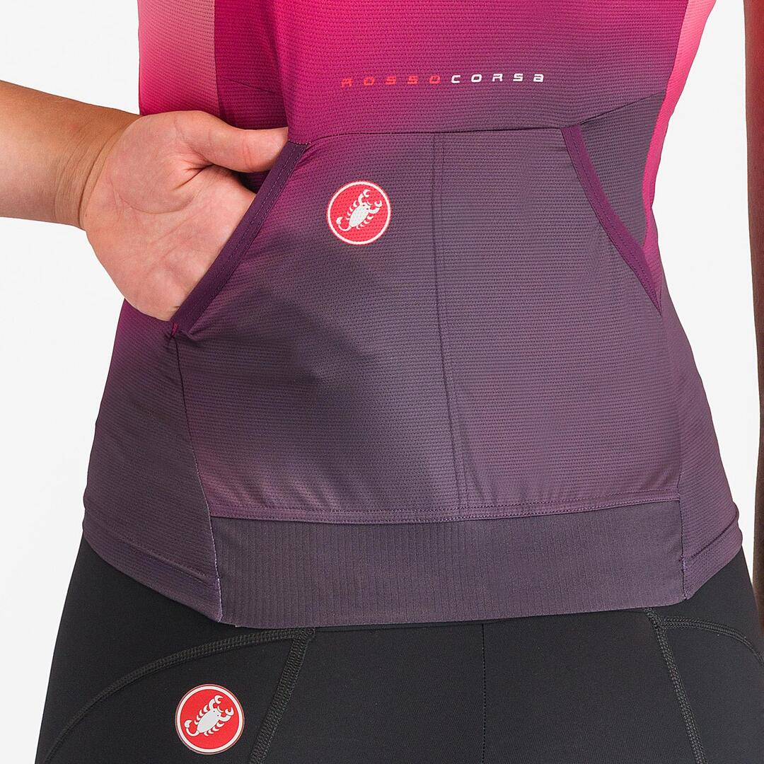 Castelli Women's Free 3 Tri Top DARK NIGHT SHADE/VIVID ORANGE