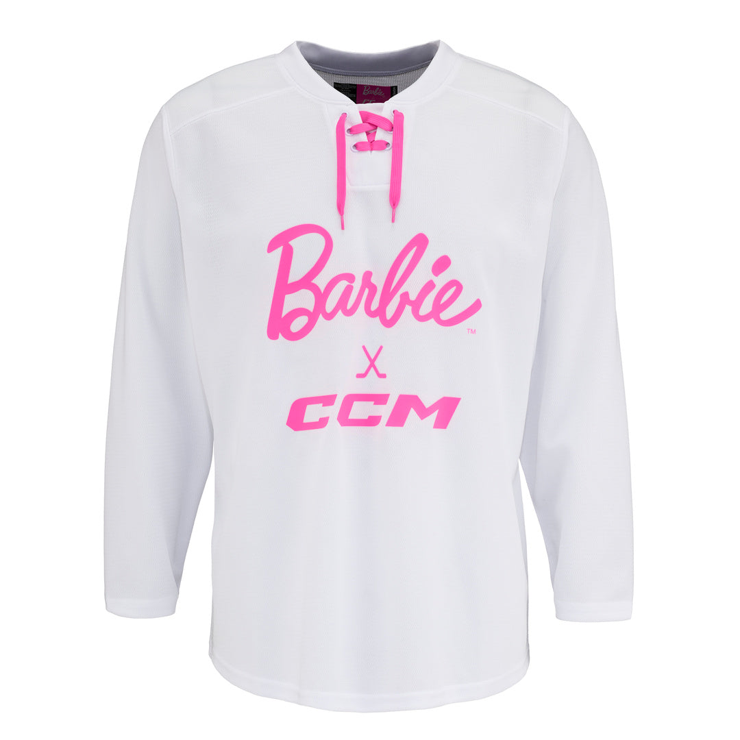 CCM Adult FTW Barbie Practice Jersey white