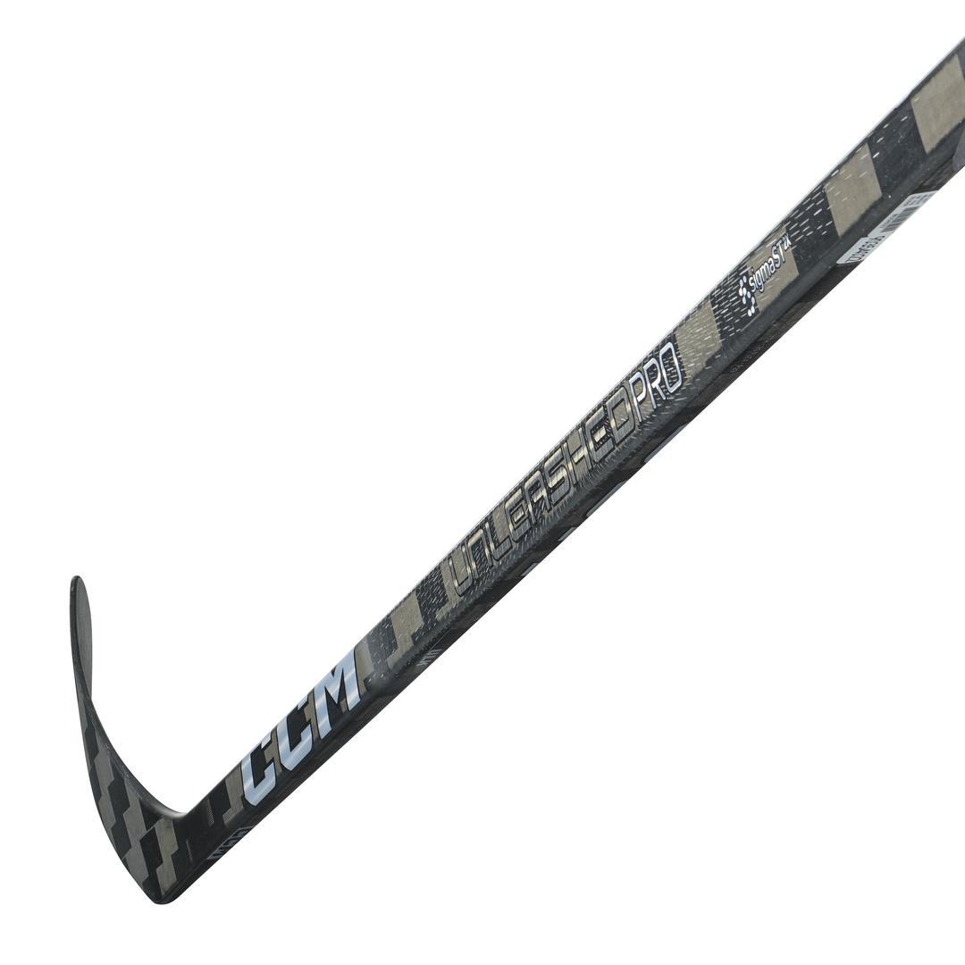 CCM Intermediate Ribcor Trigger Unleashed Pro Black Chrome Hockey Player Stick black silver