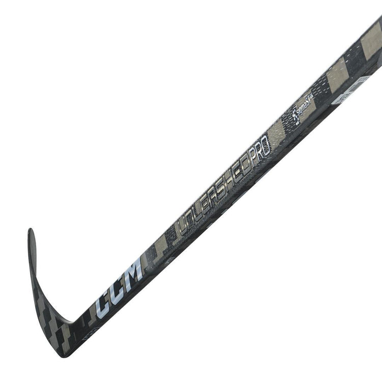 CCM Intermediate Ribcor Trigger Unleashed Pro Black Chrome Hockey Player Stick black silver