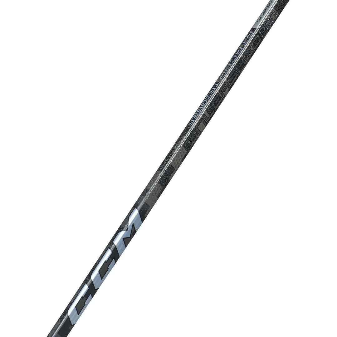 CCM Intermediate Ribcor Trigger Unleashed Pro Black Chrome Hockey Player Stick black silver