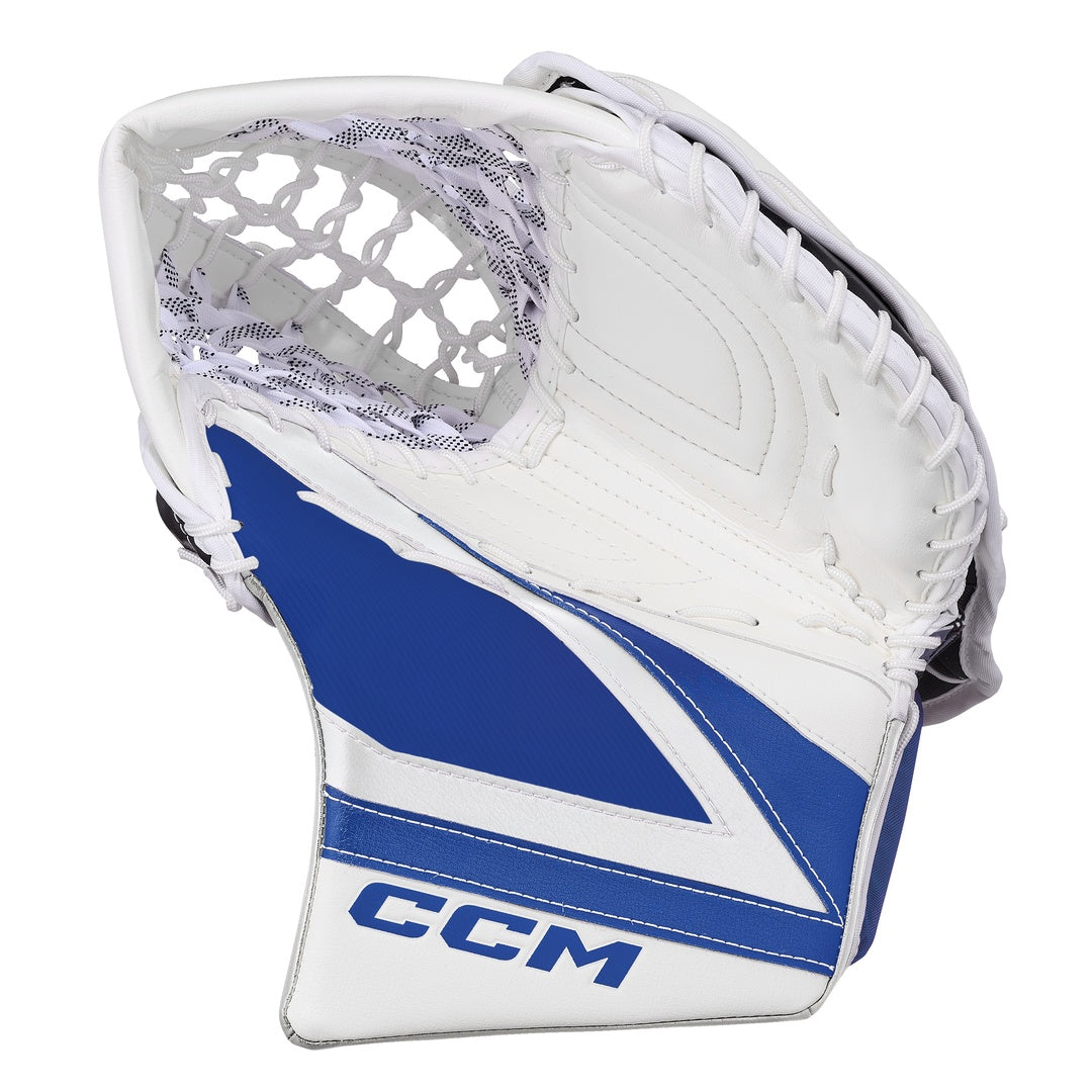 CCM Intermediate Tacks Hockey Goalie Trapper Toronto- White/blue