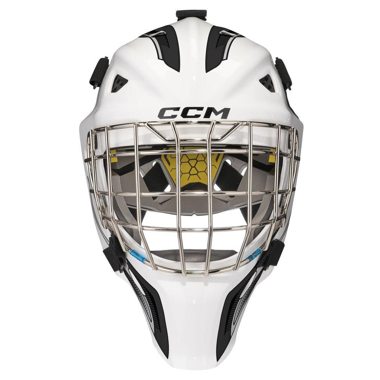 CCM Junior Axis F5 Decal Goalie Mask white black