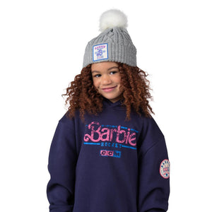 CCM Junior Barbie Pom Knit Toque Athletic Grey white