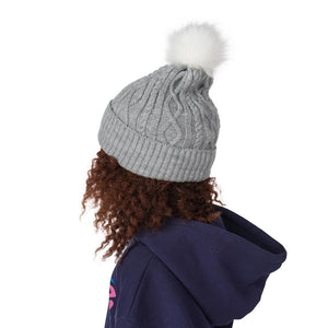 CCM Junior Barbie Pom Knit Toque Athletic Grey white