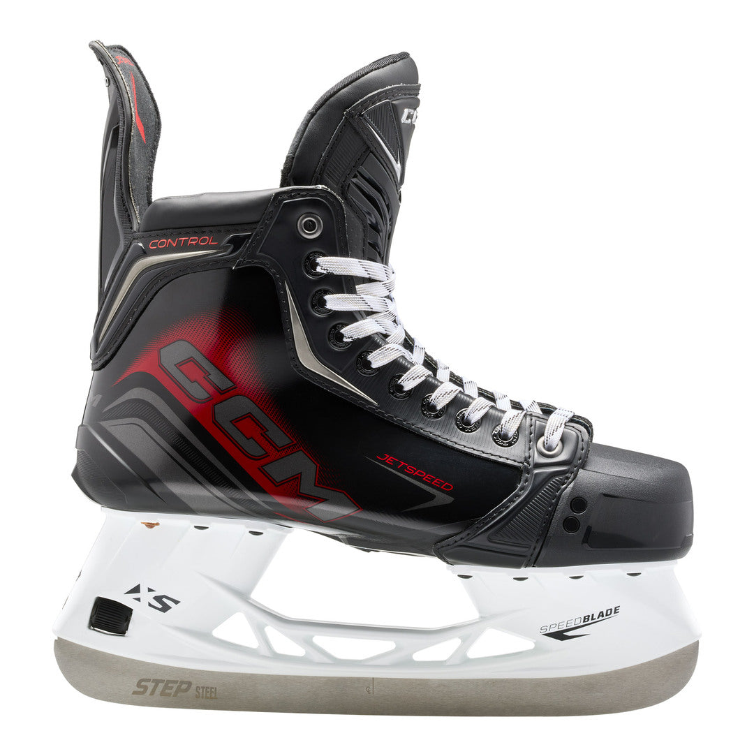 CCM Junior JETSPEED Control Hockey Player Skates 2025 black red