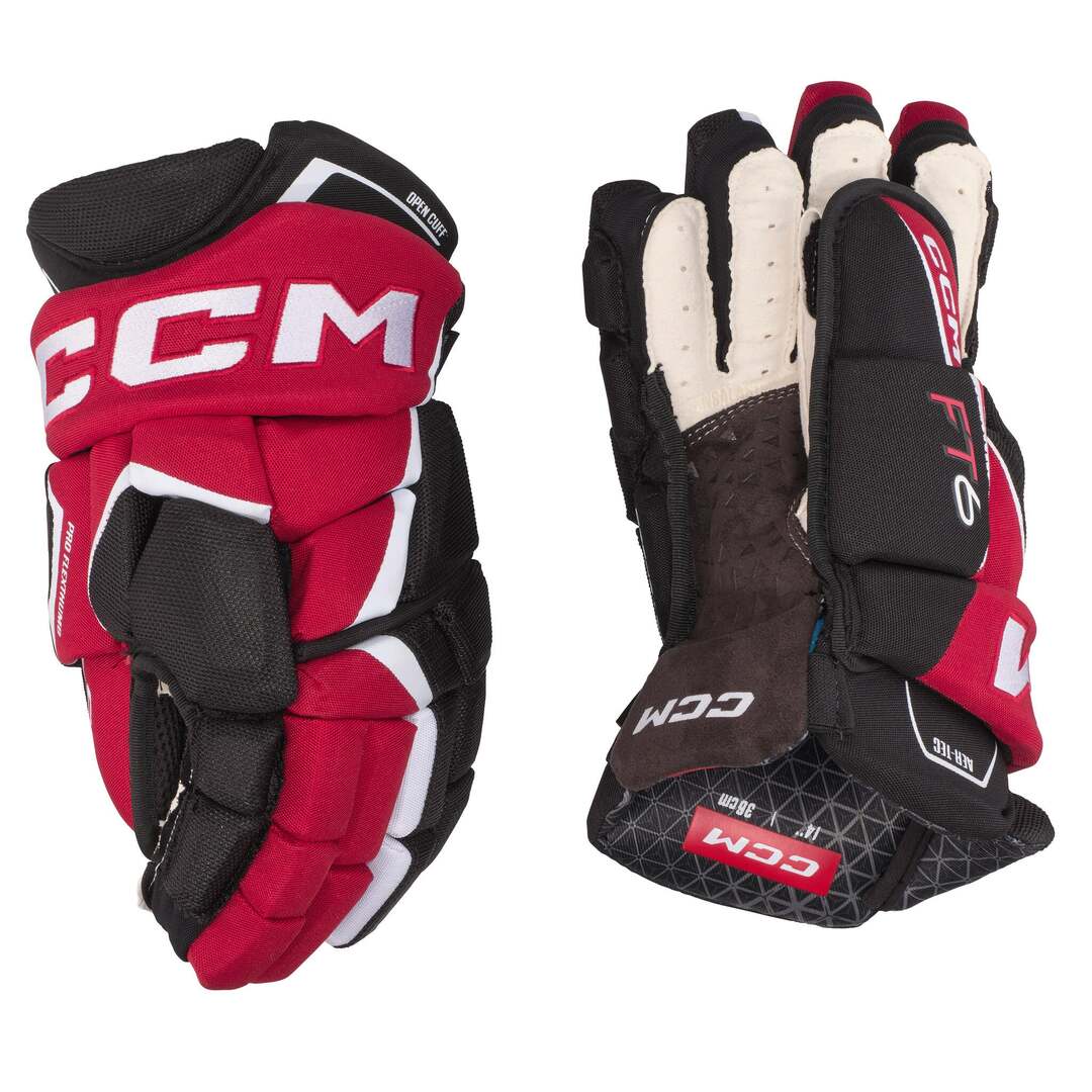 CCM Junior JETSPEED FT6 Hockey Player Gloves black red white