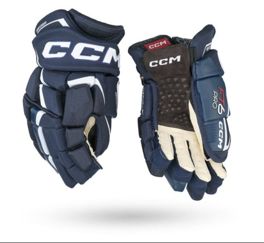 CCM Junior JETSPEED FT6 Pro Hockey Player Gloves Navy White