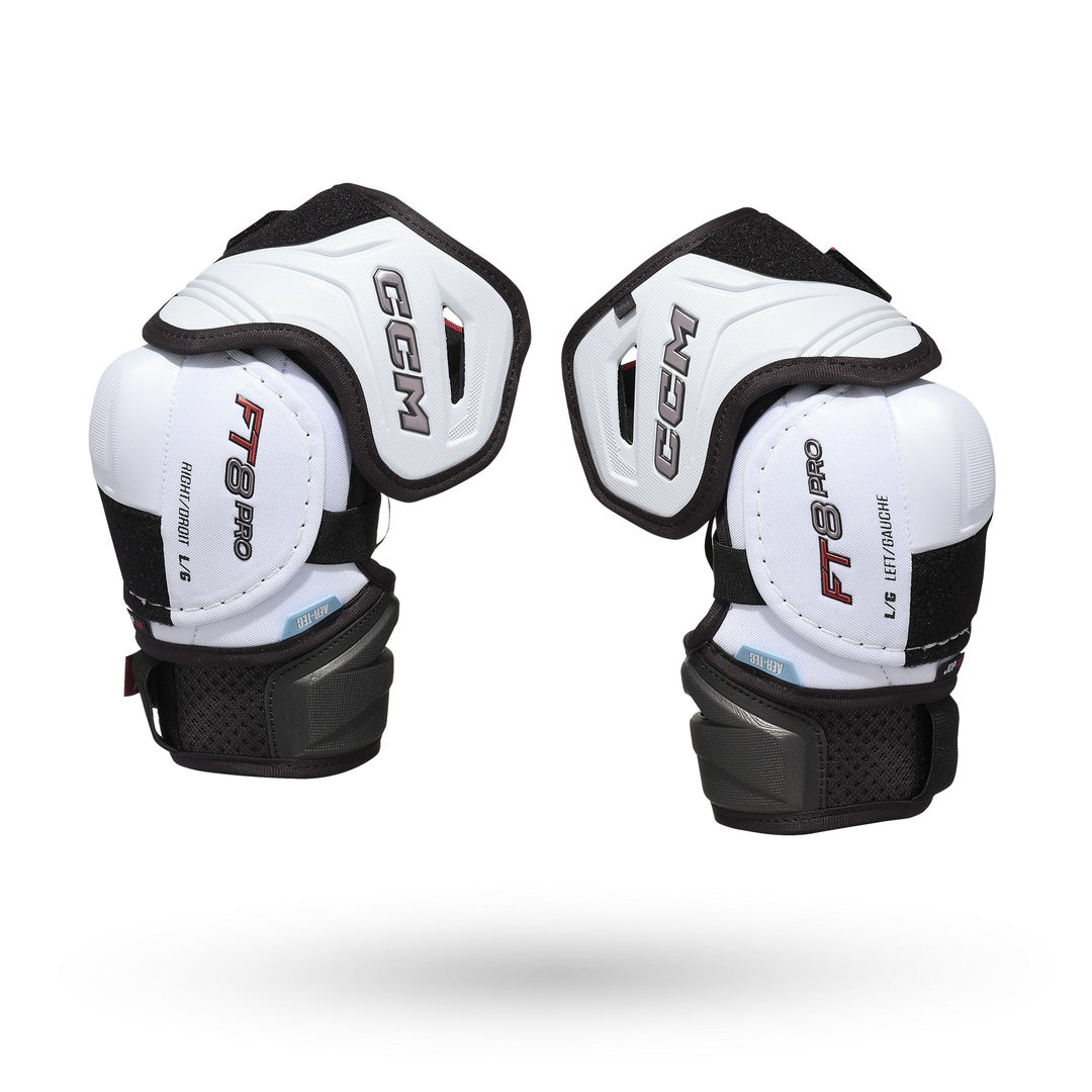 CCM Junior JETSPEED FT8 Pro Hockey Player Elbow Pads white
