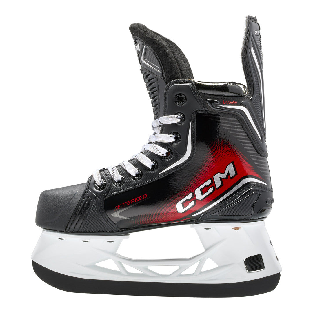 CCM Junior JETSPEED Vibe Hockey Player Skates 2025 black red