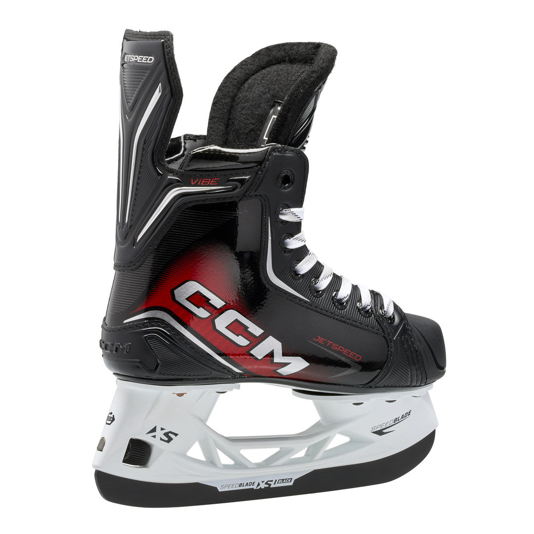 CCM Junior JETSPEED Vibe Hockey Player Skates 2025 black red