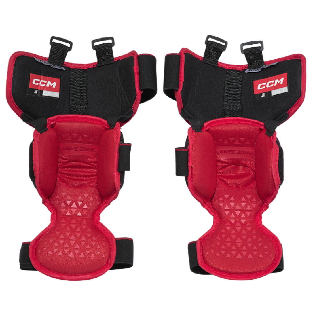 CCM Junior Phenom Hockey Goalie Knee Pad black red