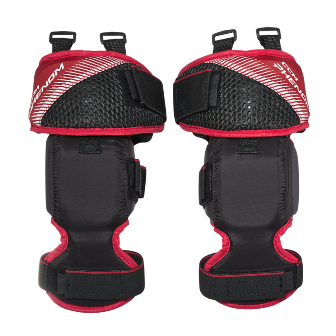 CCM Junior Phenom Hockey Goalie Knee Pad black red
