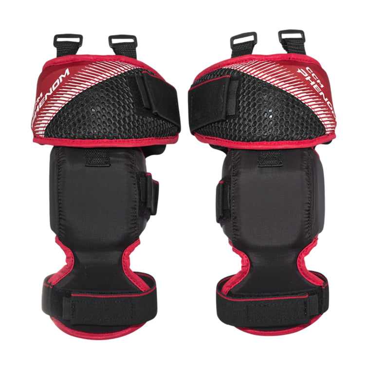 CCM Junior Phenom Hockey Goalie Knee Pad black red