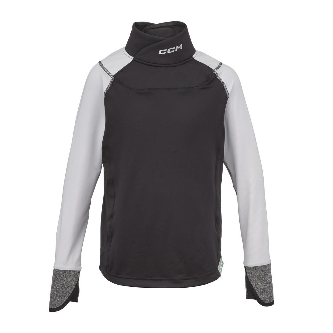 CCM Junior FTW Long Sleeve Hockey Baselayer Top black grey