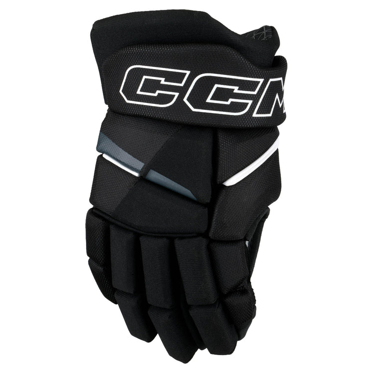 CCM Junior Tacks Vector Hockey Player Gloves White/Black