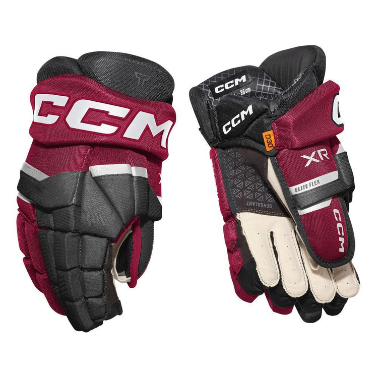 CCM Junior Tacks XR Hockey Player Glove Black/Red/White