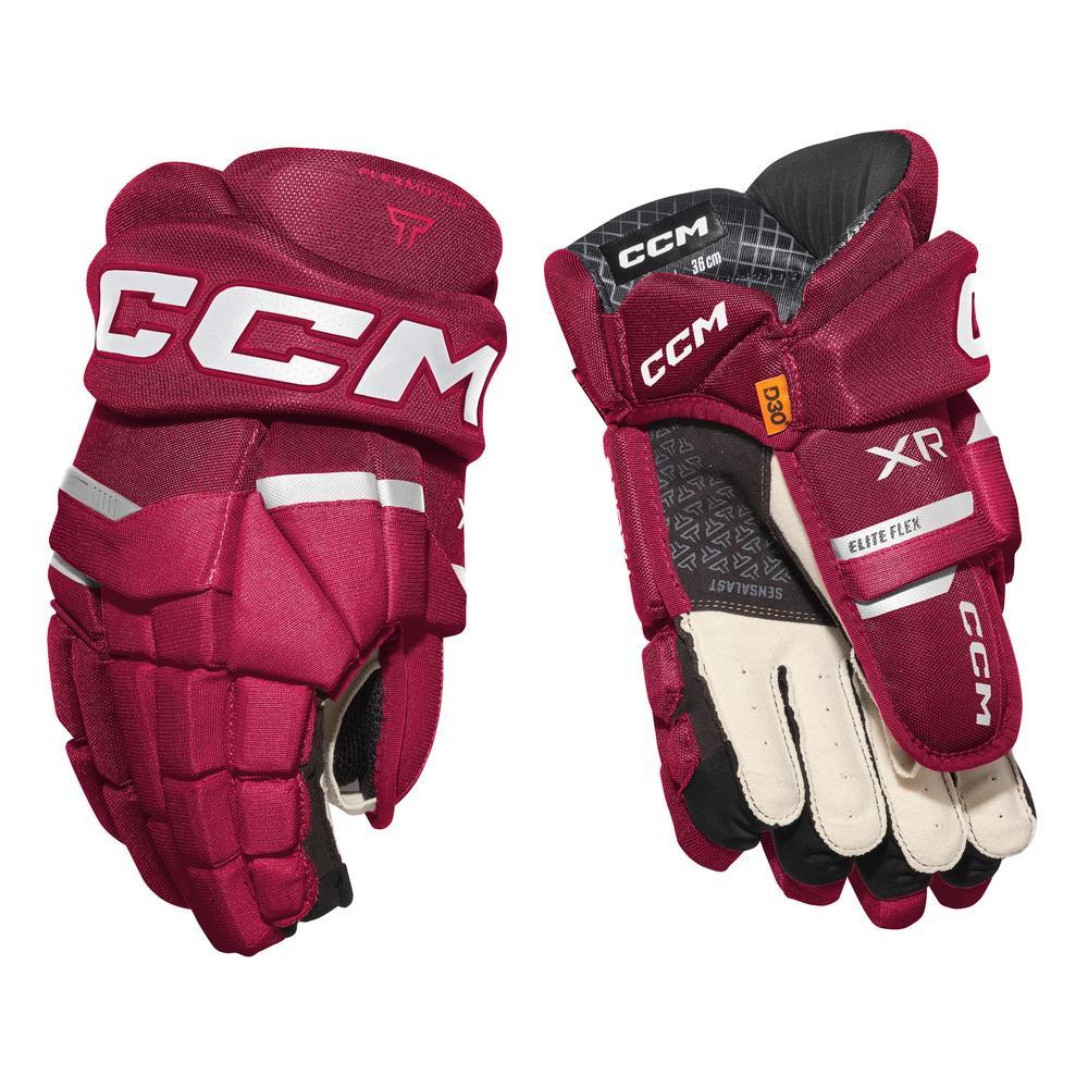 CCM Junior Tacks XR Hockey Player Glove Red/White