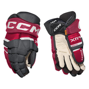 CCM Junior Tacks XR Pro Hockey Player Glove Black/White/Red