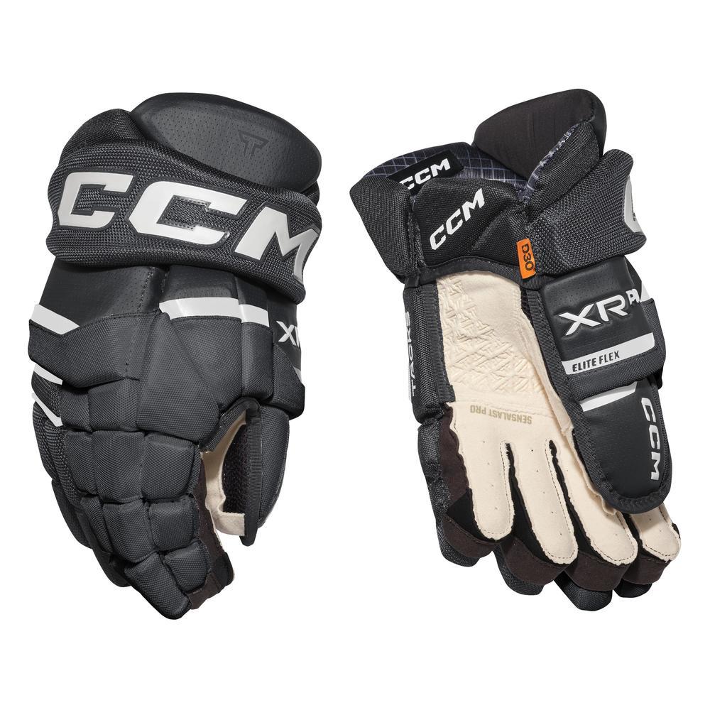 CCM Junior Tacks XR Pro Hockey Player Glove Black/White