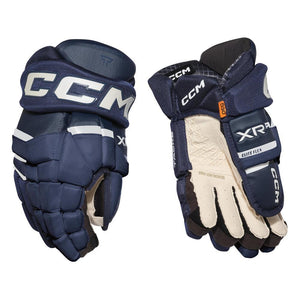 CCM Junior Tacks XR Pro Hockey Player Glove Navy/White