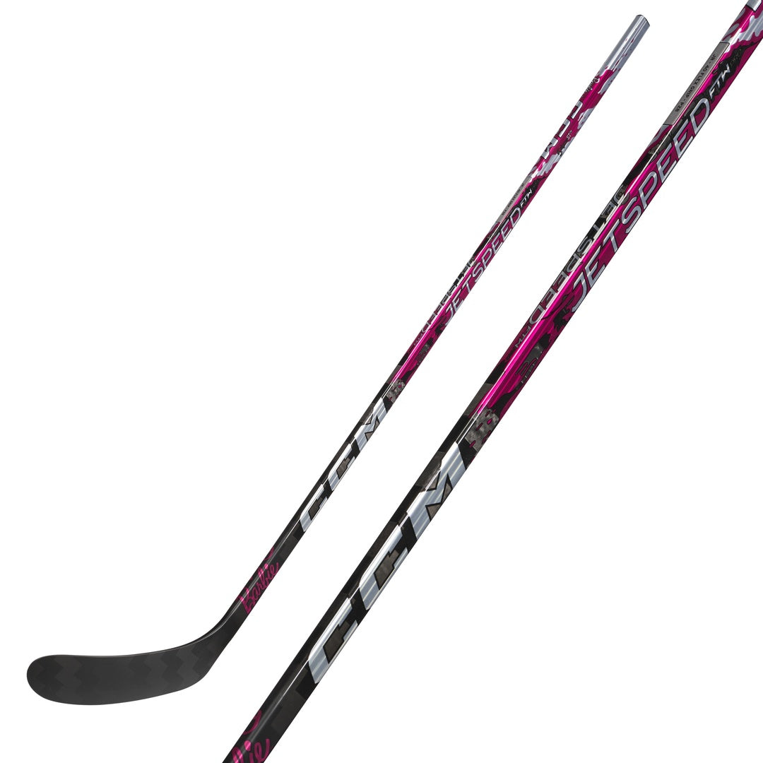 CCM Junior Women's JetSpeed FTW Pro Barbie Hockey Player Stick pink/silver/black