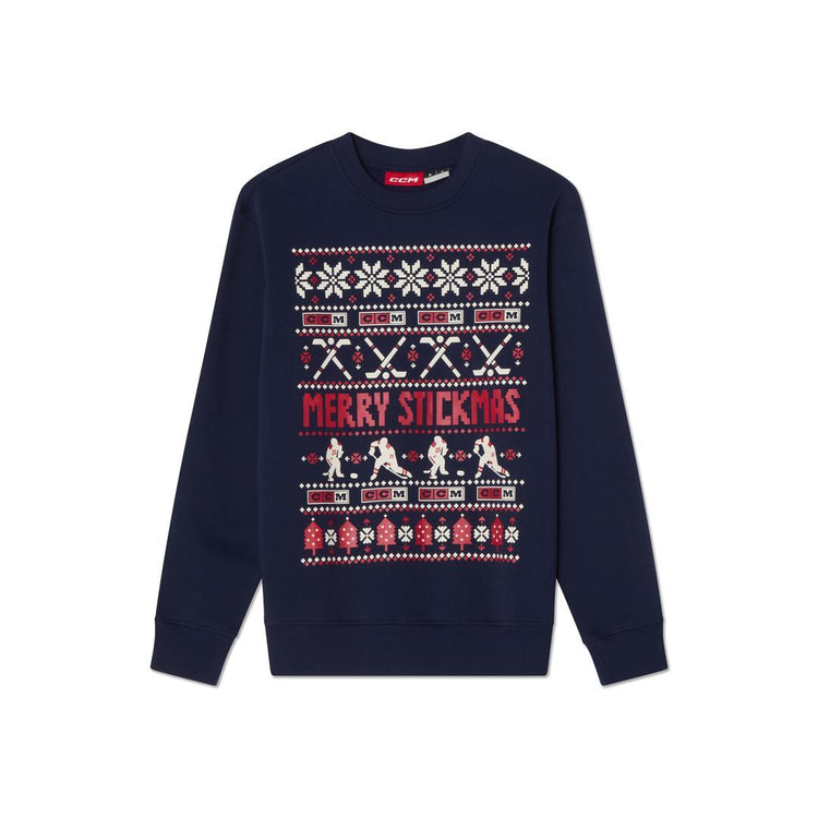 CCM Men's Hockey Days Christmas Sweatshirt blue red white