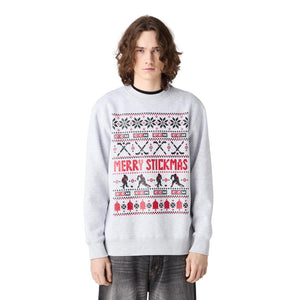 CCM Men's Hockey Days Christmas Sweatshirt grey red black