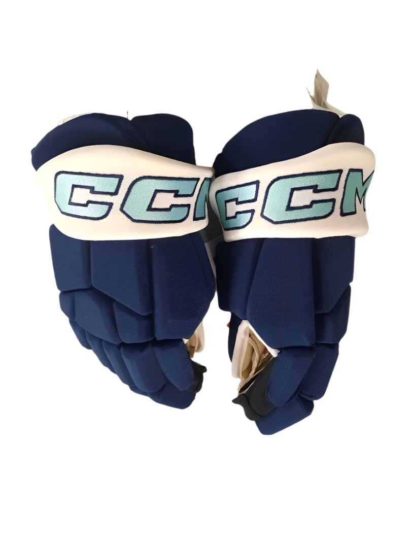 CCM Senior HG85C Hockey Player Gloves Navy/White/Ice Blue