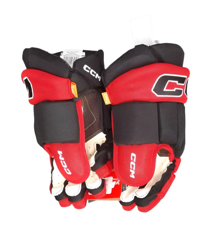 CCM Senior HG95C Hockey Player Gloves Black Red