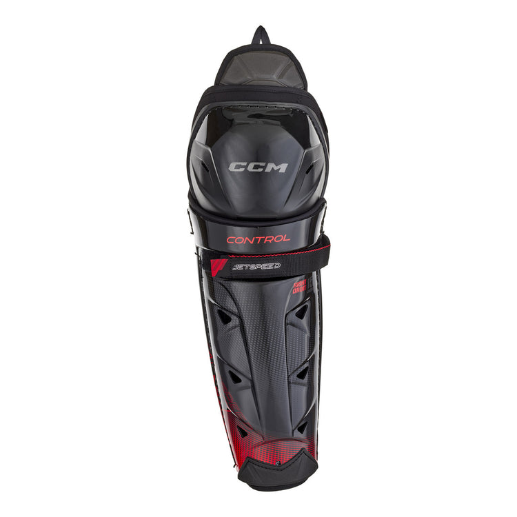 CCM Senior JETSPEED Control Hockey Player Shin Guards black 2025