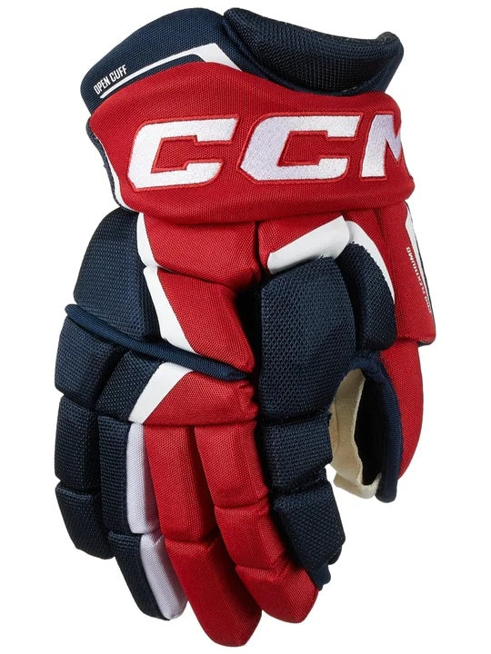 CCM Senior JETSPEED FT6 Hockey Player Gloves navy red white