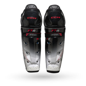 CCM Senior JETSPEED FT8 Hockey Player Shin Guards black