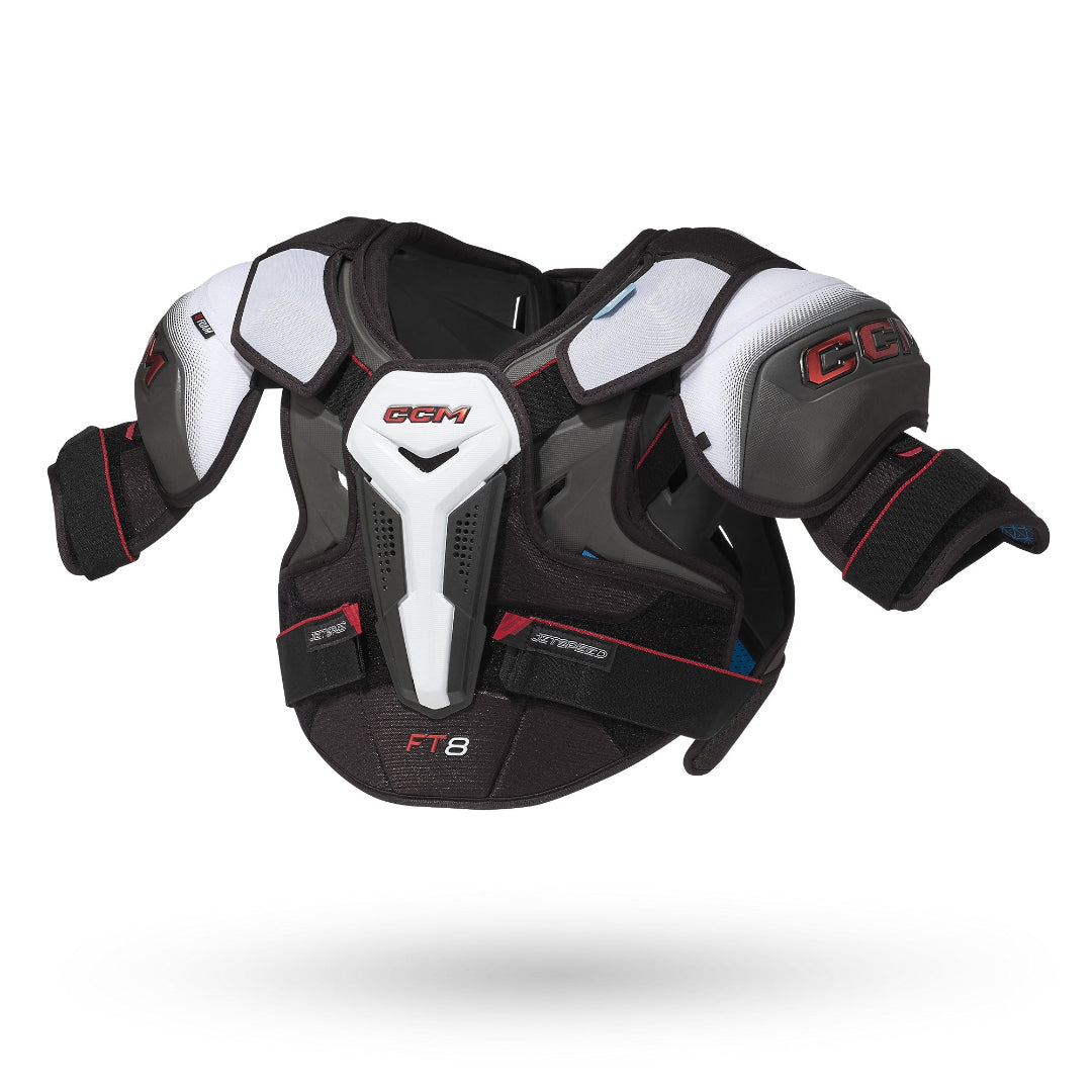 CCM Senior JETSPEED FT8 Hockey Player Shoulder Pads white black
