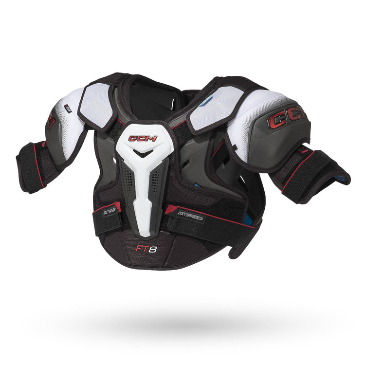 CCM Senior JETSPEED FT8 Hockey Player Shoulder Pads white black