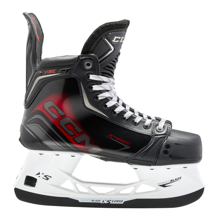 CCM Senior JETSPEED Vibe Hockey Player Skates 2025 black red
