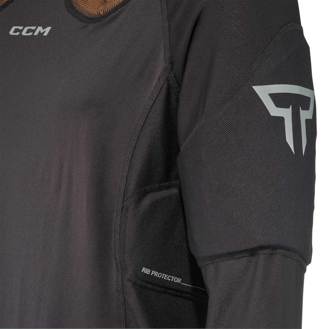 CCM Senior Pro Long Sleeve Hockey Goalie Base Layer Top black/brown