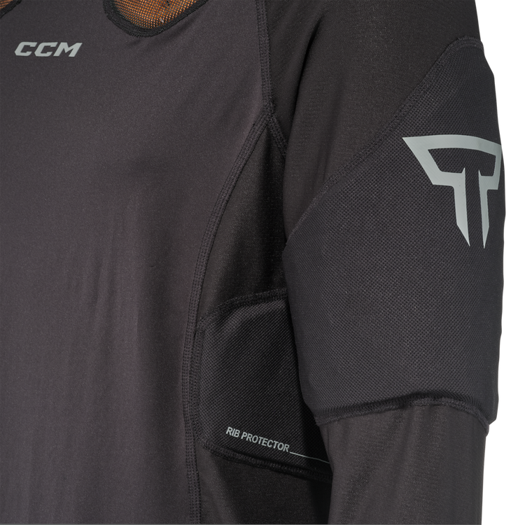 CCM Senior Pro Long Sleeve Hockey Goalie Base Layer Top black/brown