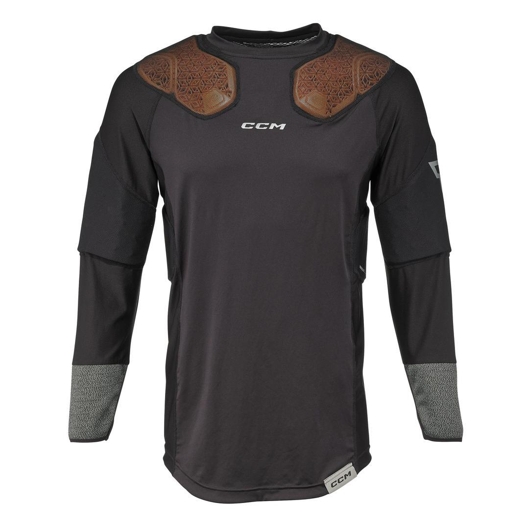 CCM Senior Pro Long Sleeve Hockey Goalie Base Layer Top black/brown/grey
