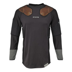 CCM Senior Pro Long Sleeve Hockey Goalie Base Layer Top black/brown/grey