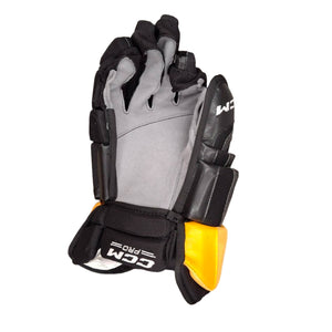 CCM Senior Pro Stock Hockey Player Gloves Jason Robertson 2023 All-Star Game Black Yellow