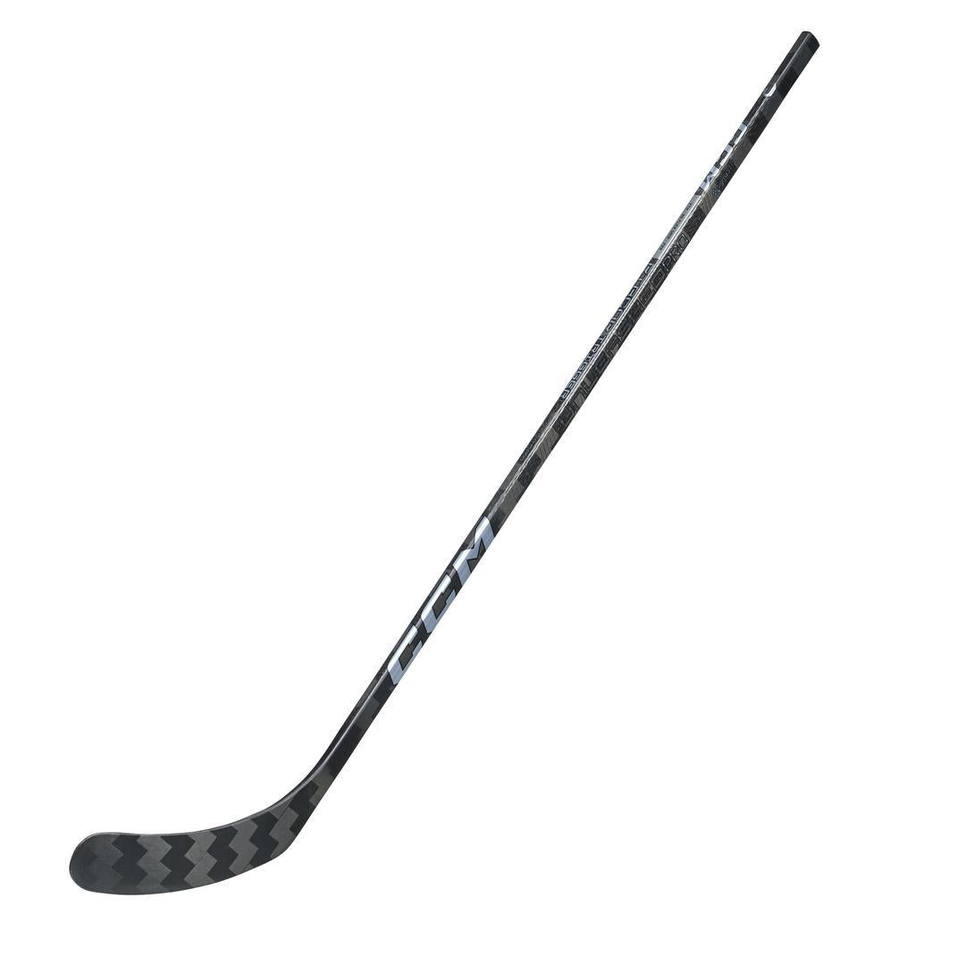 CCM Senior Ribcor Trigger Unleashed Pro Black Chrome Hockey Player Stick black silver