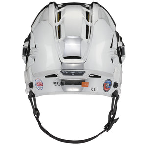 CCM Senior Tacks 720 Hockey Player Helmet Silver Chrome Black